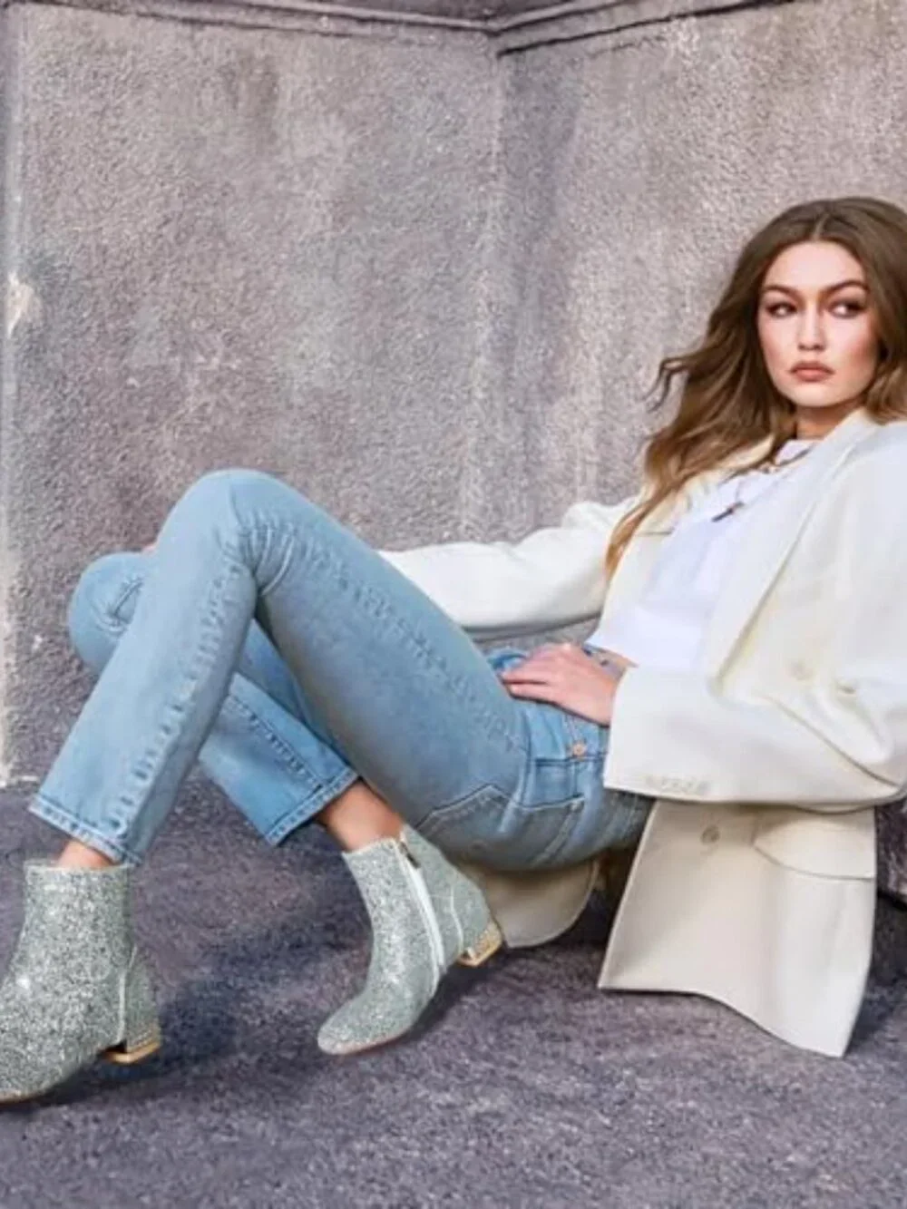 Sequin Ankle Boots Low Heel Sparkly Glitter Booties Chunky Block Heel